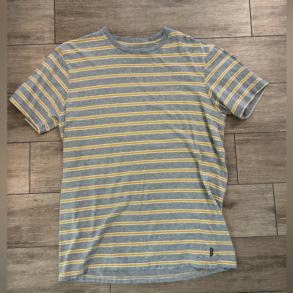 Size large Active brand striped t-shirt, worn